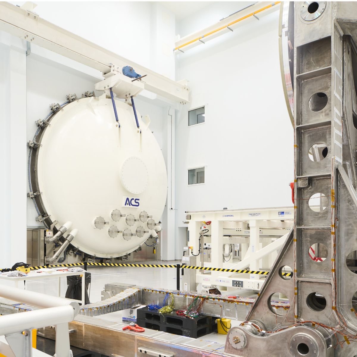 Thermal vacuum chamber inside the National Satellite Test Facility